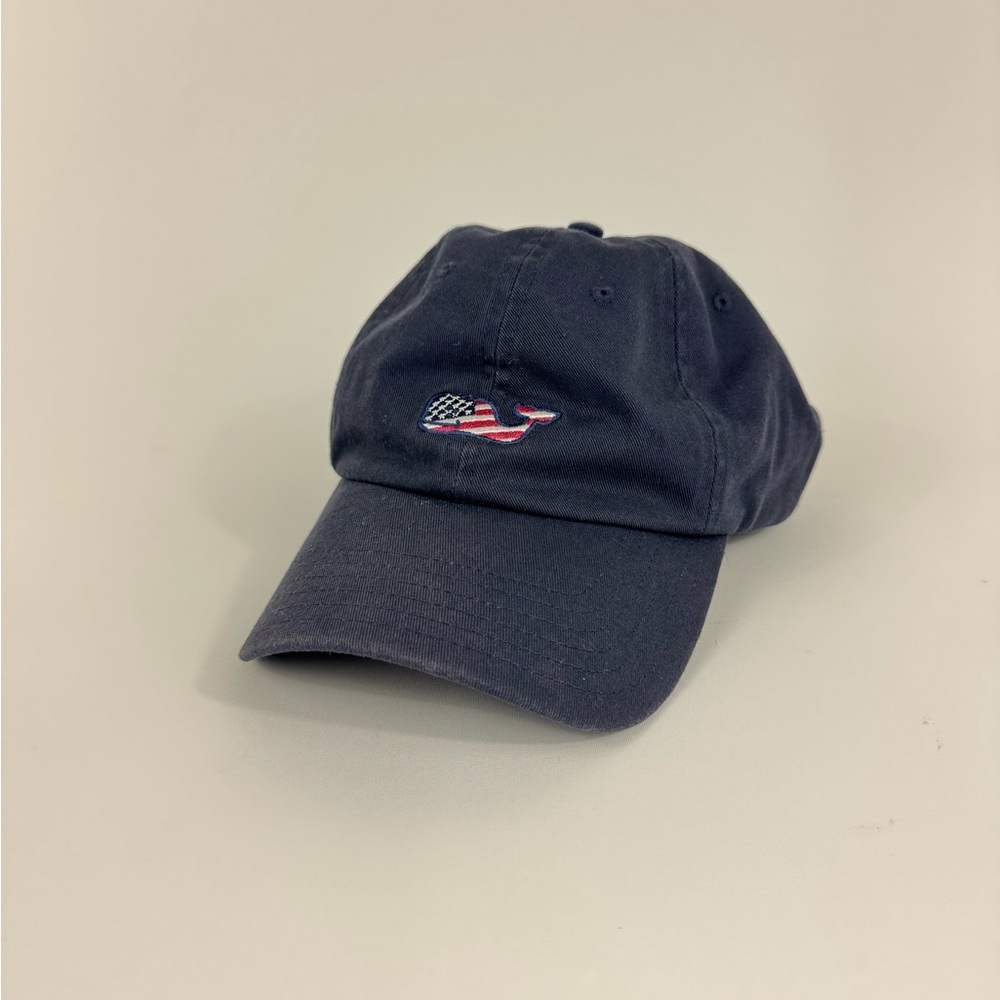Vineyard Vines American Flag Whale Baseball Cap